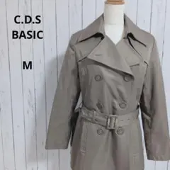 C.D.S BASIC☆トレンチコート　ベージュ　M　ベルト付　ミドル丈のサムネイル