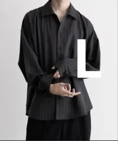 Casper john イミテーションウールヒュージシャツ　チャコールグレー　Lのサムネイル