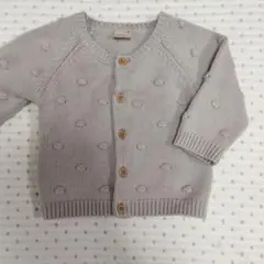 petit main グレー カーディガン 80