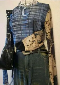 新品✨ y2k シースルー ロンT グランジ フリーサイズ