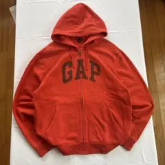 ゆ*様 00s oldgap 珍 セパポケ 朱色 ジップパーカー 短丈 シティー