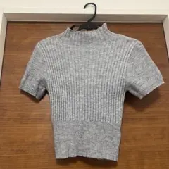 Dazy 半袖 リブニット グレー Mサイズ