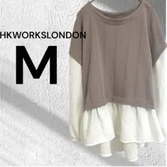 しまむら エイチケーワークスロンドン カットソー レイヤード ベスト M 白