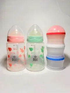Smart Angel 哺乳瓶 250ml ピンク グリーン