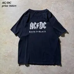 AC/DC半袖プリントTシャツ古着フェードブラックMバンT当時物unisexレアのサムネイル
