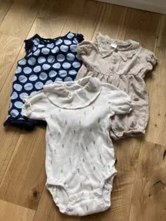 女の子　ロンパースワンピース3枚セット