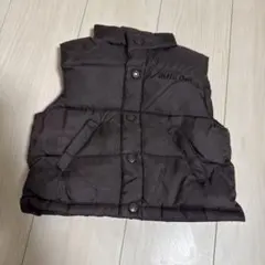 ダークブラウン ダウンベスト
