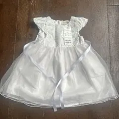 petit main ベビードレス 80 ホワイト