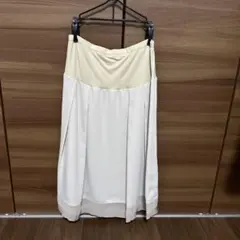 ［値下げしました］ マタニティ ホワイト フレアスカート ひざ丈