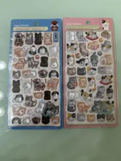 ボンボンドロップシール ボンドロ　和柄　2枚　日本犬 和猫