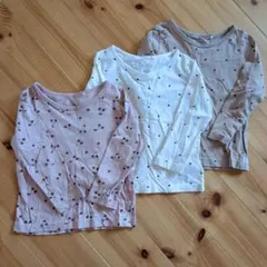 ロンT　女の子　長袖 3枚セット 95cm
