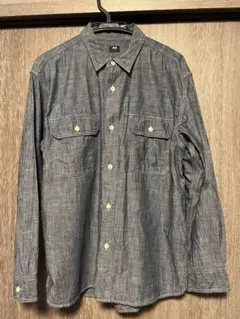 【美品】ユニクロ　デニムシャツLサイズ