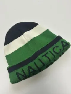 Nautica ニット帽 フリーサイズ 緑・ネイビー　00'sのサムネイル