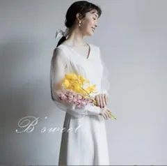 ホワイト ドレス　二次会　前撮り