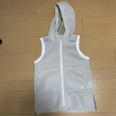 ホワイト メッシュフード付きベスト