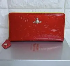 【美しいレッド✨ショッパー付】高級感 ヴィヴィアン・ウエストウッド　長財布