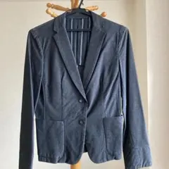ダークグレー 2つボタン ジャケット上着