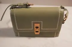 グリーンレザー ハンドバッグ/ショルダーバッグ