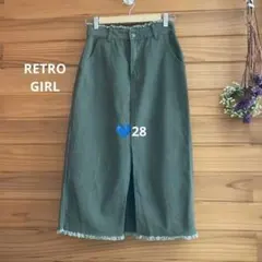 オリーブグリーン デニム タイトスカート