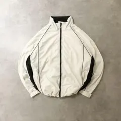 90s古着UMBROナイロンジャケットドローコードフルジップ白DB403