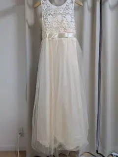 【160cm】アイボリー ドレス