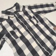 80㎝◆BEBEべべ n.o.u◆ブロックチェック◆ネルシャツ