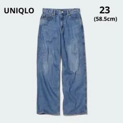 UNIQLO ユニクロ バギージーンズ（丈標準76cm） ブルー 23 デニム