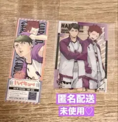 ハイキュー♡牛島若利＆天童覚ステッカー＆カード♡白鳥沢