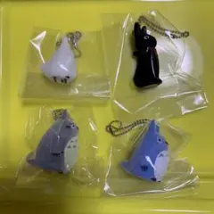 ジブリ トトロ 魔女の宅急便 フロッキング キーチェーン 4点セット 新品未開封のサムネイル