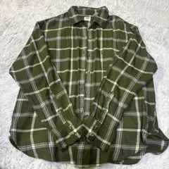 Levi's ネルシャツ 長袖 カーキ チェック柄 Mのサムネイル