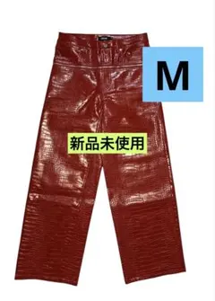 goar.archive 赤 クロコ レザーパンツ Sサイズ origami着用 - メルカリ