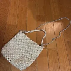 ZARA パールビーズ パーティーバッグ