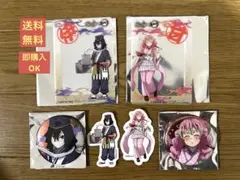 宅麺 限定 鬼滅の刃　甘露寺蜜璃　伊黒小芭内　缶バッジ　クリアカード　ステッカー