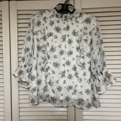 as know as pinky 花柄　ブラウス　半袖