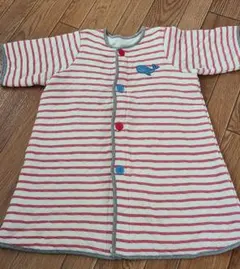 【Combi mini】 ストライプ 長袖キルティングスリーパー 90cm