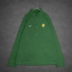 00s NIKE テック フリース ハーフジップ グリーン　ワンポイントロゴのサムネイル