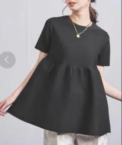 UNITED ARROWS P ペプラム ショートスリーブ ニット