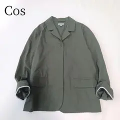 【Cos/コス】テーラードジャケット　カーキ　アウター　オーバーサイズ　ゆったりのサムネイル