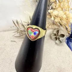 5.736【フリーサイズリング/指輪】アクセサリー　ハート