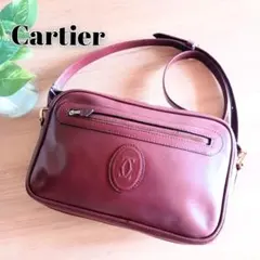 良品 カルティエ ヴィンテージ レザー ショルダーバッグ 鞄 レディース メンズ