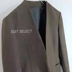 スーツセレクト　カラーレスジャケット　S ブラウン