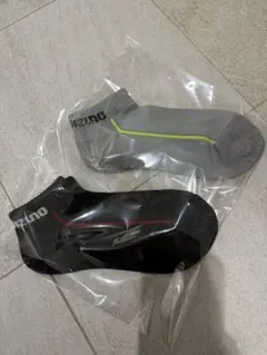 mizuno スポーツソックス グレー/ブラック 2足セットのサムネイル