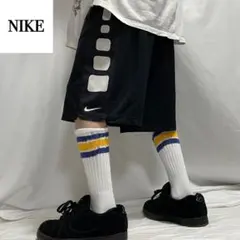 00s NIKE ジャージ バギーパンツ ショーツ 極太 サイドライン ブラック