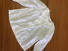 H&M ホワイトフリルシャツ 12-18M