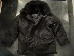 JAPAN FIT アルファインダストリーズ N-3B N3B XL 黒 ファー