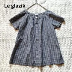 ルグラジック Le glazik 半袖 スモッグ ブラウス チェック 日本製のサムネイル