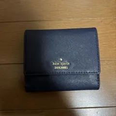 kate spade ケイトスペード　ネイビー 二つ折り財布