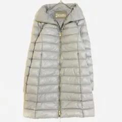 ヘルノ　ダウンコート　 Aライン　ゴールドロゴプレート　ロング丈　軽量　38