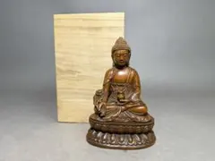 希少 時代物 壬生地蔵尊 仏像 木箱 厨子 京都 壬生寺 金属製 仏教美術
