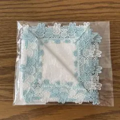 近沢レース店　ミッフィー レースハンカチ 水色
